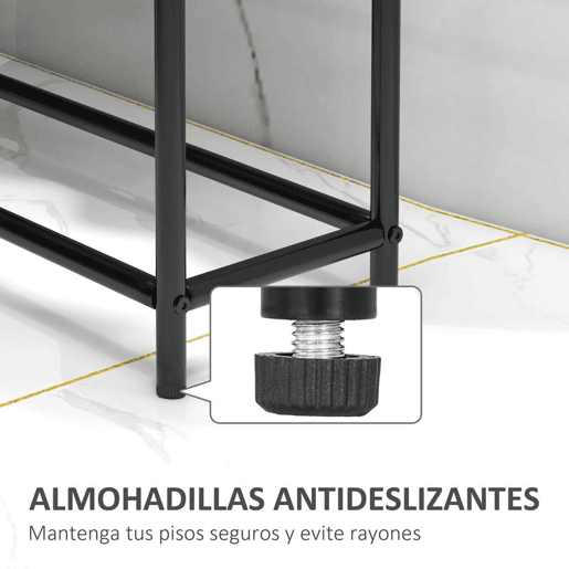HOMCOM Toalheiro de Pé de 2 Níveis Toalheiro Casa de Banho com 2 Barras e Estrutura de Metal Toalheiro Moderno 66x20x110 cm Preto
