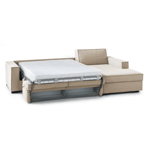 Sofá cama com península de tecido Sofá cama com península de tecido