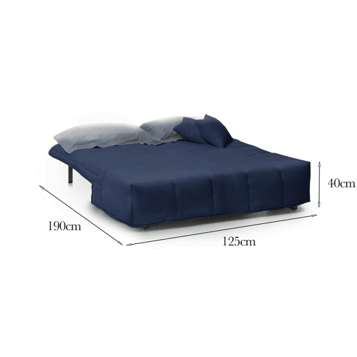 Sofá cama 2 lugares em tecido