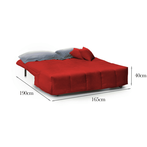 Sofá cama 3 lugares em tecido