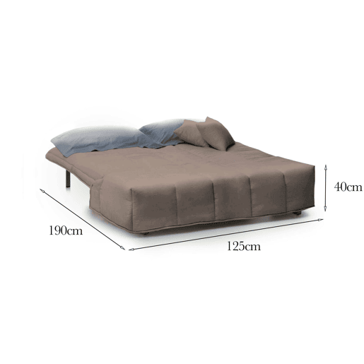 Sofá cama 2 lugares em tecido