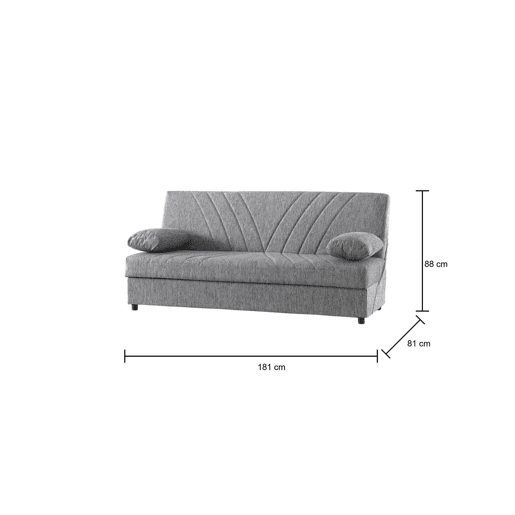 Sofá cama 3 lugares em tecido