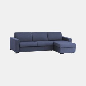 Sofá cama com península de tecido
