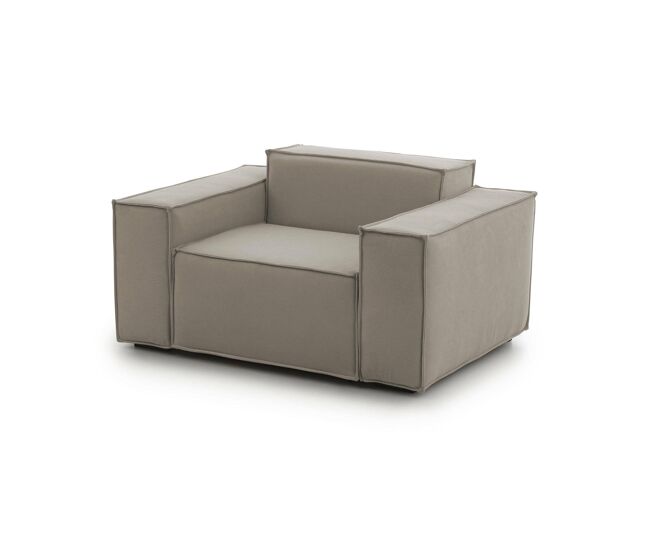 Sillón con brazos en tela