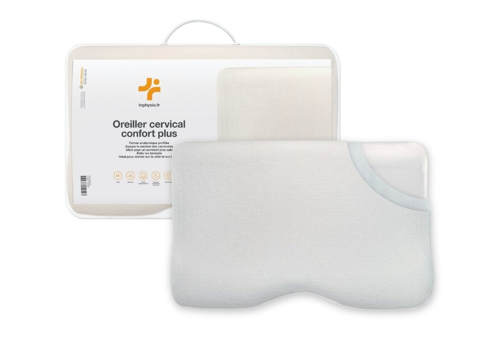 Almohada Ergonómica Cervical Confort Plus con Funda de Bambú