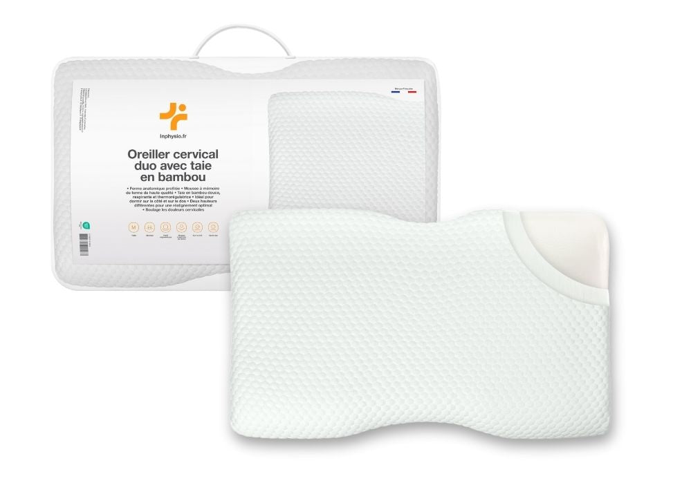 Almohada Ergonómica Cervical DUO con Funda de Bambú