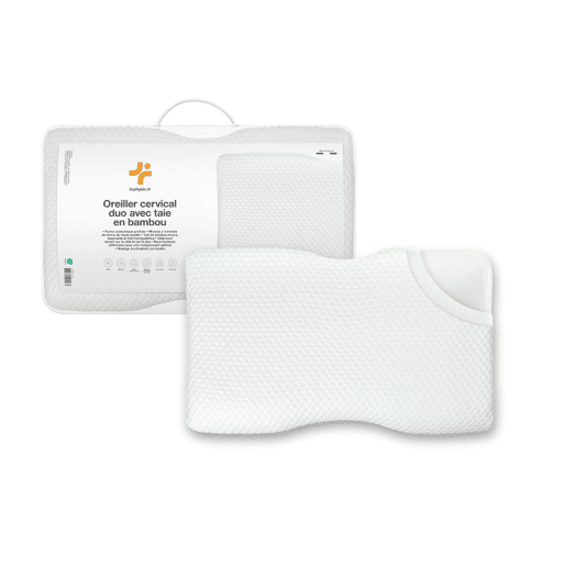 Almofada Ergonómica Cervical Duo Ajustável com Fronha de Bambu Incluída, Hipoalergénica, Antiácaros