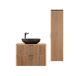 Conjunto de muebles con lavabo individual y columna Gaia 80 Conjunto de muebles con lavabo individual y columna Gaia 80 Madera