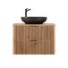 Conjunto de muebles con lavabo individual y columna Gaia 80 Conjunto de muebles con lavabo individual y columna Gaia 80 Madera