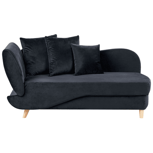 Beliani Chaise longue à esquerda Veludo MERI Beliani Chaise longue à esquerda Veludo MERI