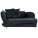 Beliani Chaise longue izquierdo Terciopelo MERI Beliani Chaise longue izquierdo Terciopelo MERI Negro
