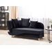 Beliani Chaise longue izquierdo Terciopelo MERI Beliani Chaise longue izquierdo Terciopelo MERI Negro