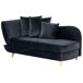 Beliani Chaise longue izquierdo Terciopelo MERI Beliani Chaise longue izquierdo Terciopelo MERI Negro