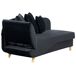 Beliani Chaise longue izquierdo Terciopelo MERI Beliani Chaise longue izquierdo Terciopelo MERI Negro