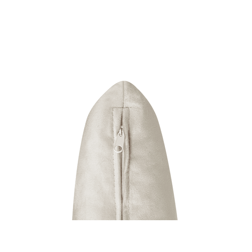 Chaise longue à esquerda IVRY Veludo Creme claro