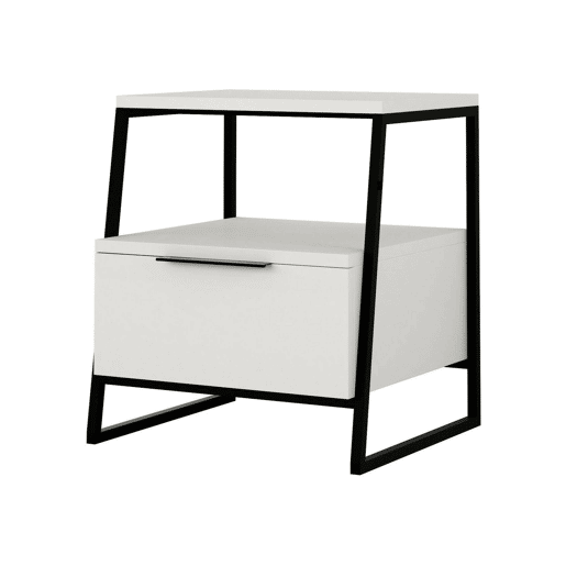 Mesa de cabeceira com efeito madeira