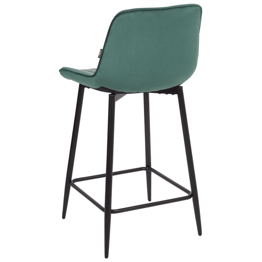 Conjunto de 2 bancos de bar DUBROVNIK Veludo Verde esmeralda