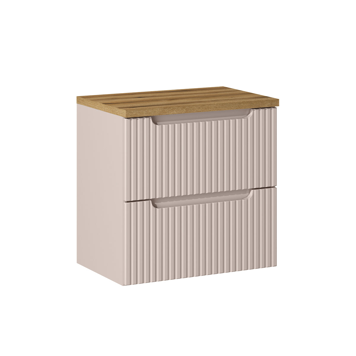 Mueble bajo lavabo 60cm 2 cajones encimera riva cachemira y madera
