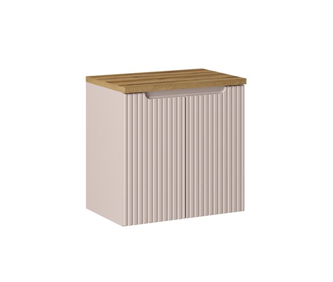 Mueble bajo lavabo 60cm 2 puertas encimera riva cachemira y madera