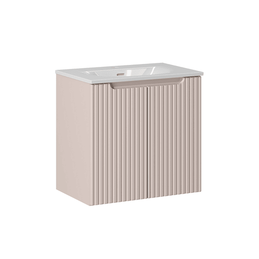 Móvel simples lavatório embutido 60cm 2 portas Riva Caxemira