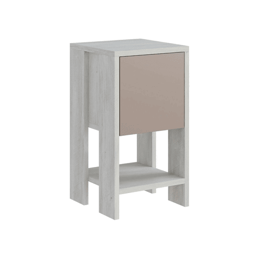 Mesa de cabeceira com efeito madeira