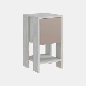 Mesa de cabeceira com efeito madeira