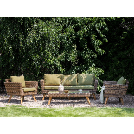 Beliani Conjunto lounge Ratan sintético VITTORIA XL