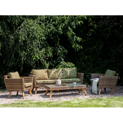 Beliani Conjunto lounge Ratan sintético VITTORIA XL