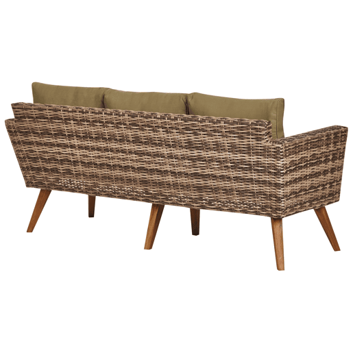 Beliani Conjunto lounge Ratan sintético VITTORIA XL