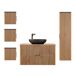 Conjunto de muebles con lavabo individual columna y 3 armarios de pared Gaia 100 Conjunto de muebles con lavabo individual columna y 3 armarios de pared Gaia 100 Madera