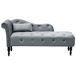 Beliani Chaise longue izquierdo Terciopelo IVRY Beliani Chaise longue izquierdo Terciopelo IVRY Gris
