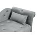 Beliani Chaise longue izquierdo Terciopelo IVRY Beliani Chaise longue izquierdo Terciopelo IVRY Gris