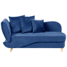 Beliani Chaise longue à esquerda Veludo MERI