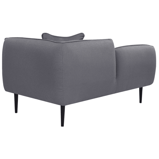 Chaise longue à direita CHEVANNES Bouclé Cinzento escuro