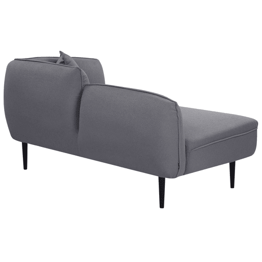 Chaise longue à direita CHEVANNES Bouclé Cinzento escuro