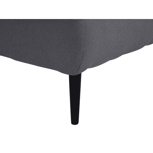 Chaise longue à direita CHEVANNES Bouclé Cinzento escuro