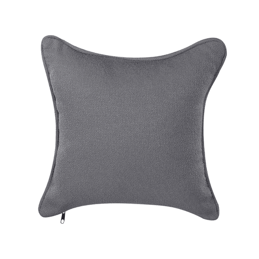 Chaise longue à direita CHEVANNES Bouclé Cinzento escuro