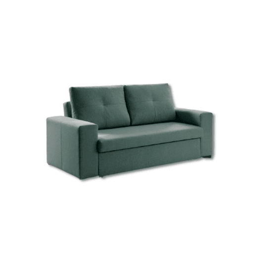Sofá-cama de luxo de 3 lugares na cor Capri Blue.