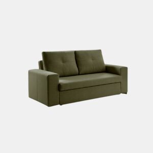 Sofá-cama de luxo de 3 lugares na cor verde Capri.