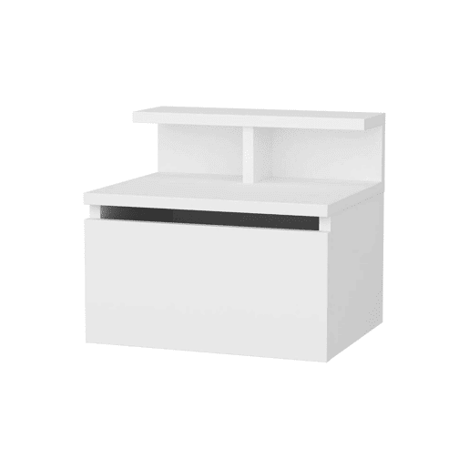 Mesa de cabeceira com efeito madeira
