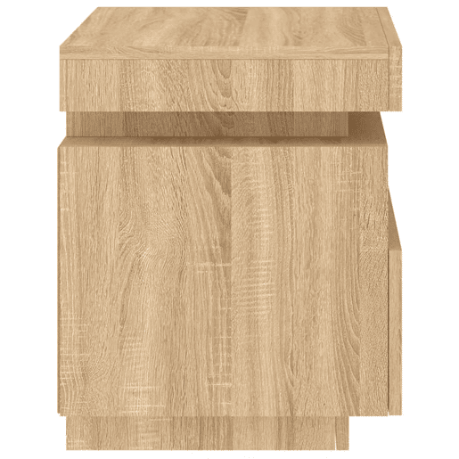 vidaXL Mesa de cabeceira com luzes LED 40x39x48,5 cm carvalho sonoma