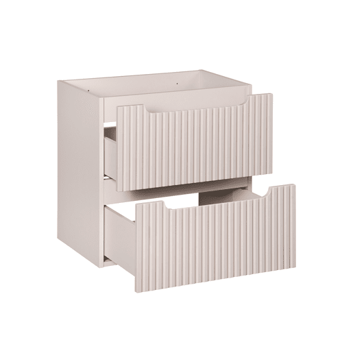Lavatório simples integrado 60cm 2 gavetas Riva Cashmere
