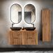 Conjunto mueble doble lavabo y columna Gaia 120 Conjunto mueble doble lavabo y columna Gaia 120 Madera