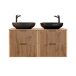 Conjunto mueble doble lavabo y columna Gaia 120 Conjunto mueble doble lavabo y columna Gaia 120 Madera