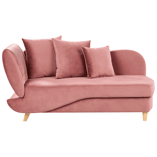 Beliani Chaise longue à esquerda Veludo MERI