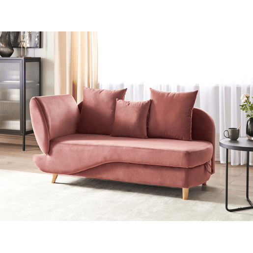Beliani Chaise longue à esquerda Veludo MERI