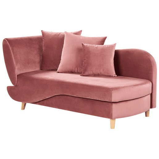 Beliani Chaise longue à esquerda Veludo MERI