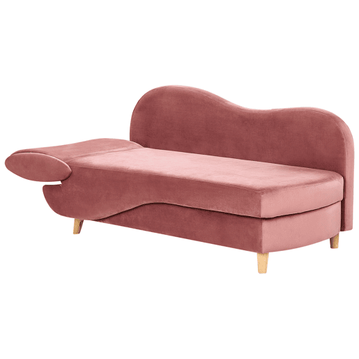 Beliani Chaise longue à esquerda Veludo MERI
