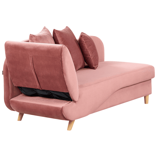 Beliani Chaise longue à esquerda Veludo MERI