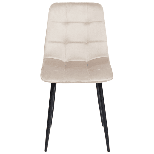 Conjunto de 4 cadeiras de jantar POWELL Veludo Creme